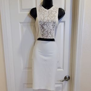 White Lace Fromt Crop Top